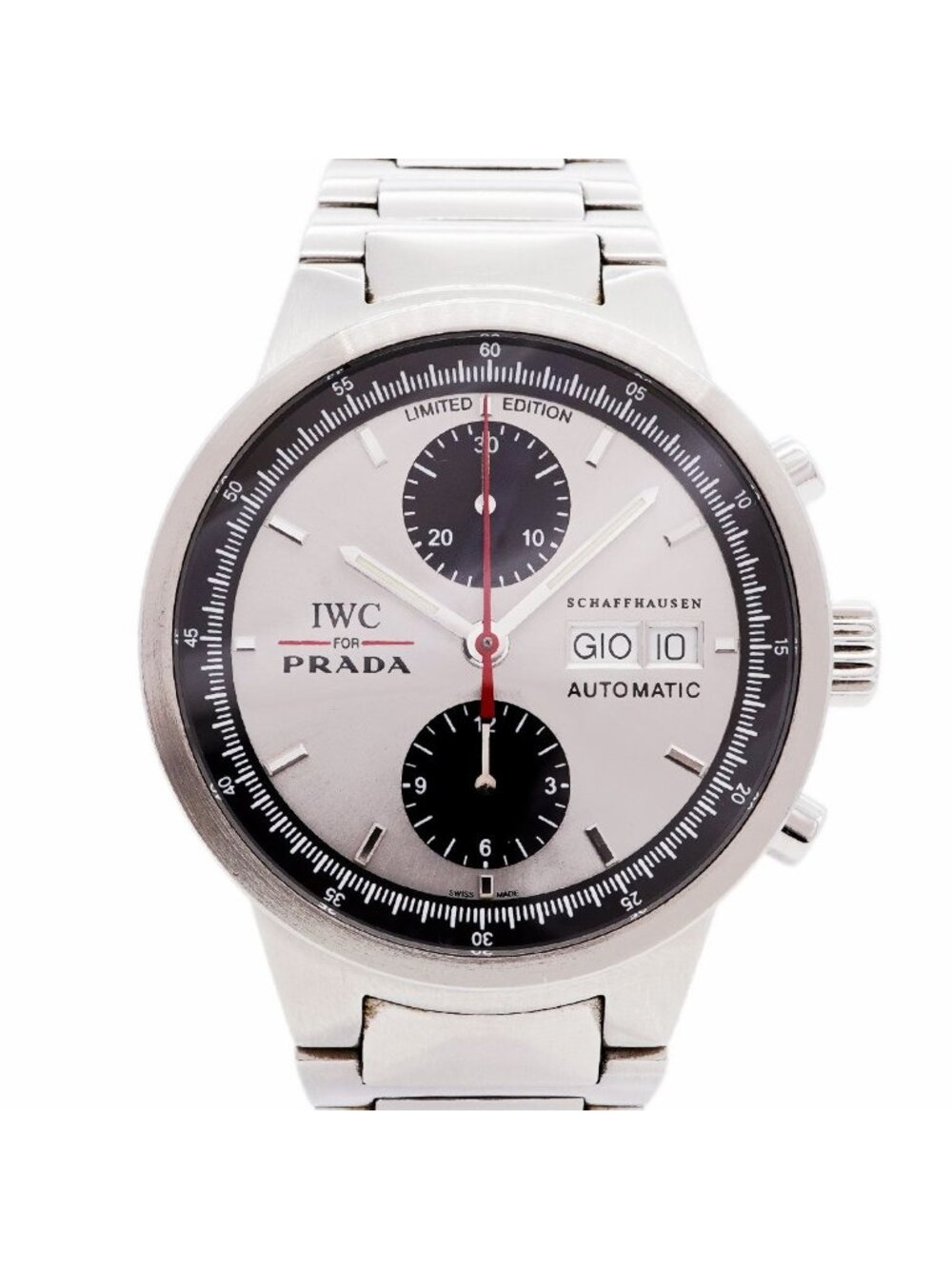Prada IWC Schaffhausen GST Chronograph Silver Dial Watch